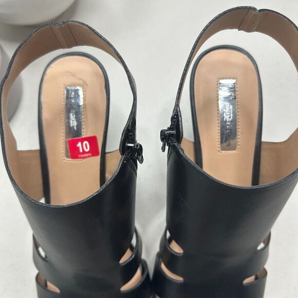 INC International Concepts Shoe Side Zip Black Open Toe Heel Women's US 10M NWOB - Picture 8 of 10